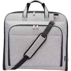 Amazon Basics Carry-On Garment Bag for Travel and Business Trips with Shoulder Strap - Gray