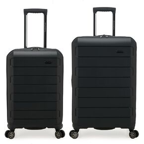 Traveler's Choice Pagosa Indestructible Hardshell Expandable Spinner Luggage, Black, Check-in Only in Kuwait
