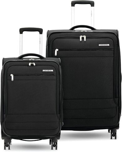Samsonite Aspire DLX Softside Expandable Luggage with Spinner Wheels, Checked-Medium 25-Inch, Emerald in Kuwait