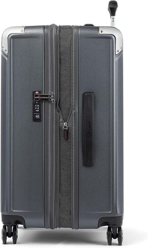 حقيبة سفر بعجلات دوارة قابلة للتوسيع من Travelpro Platinum Elite ذات هيكل صلب من البولي كربونات، رمادي عتيق، مقاس متوسط ​​25 بوصة in Kuwait
