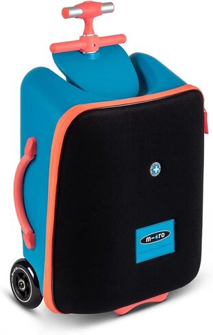 Micro Kickboard - Luggage Eazy - Foldable and Ride-able Swiss-Designed Luggage Case Carry-on for Kids, Ages 18 Months and Up (Forest Green) in Saudi Arabia