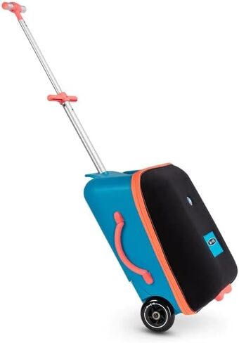 Micro Kickboard - Luggage Eazy - Foldable and Ride-able Swiss-Designed Luggage Case Carry-on for Kids, Ages 18 Months and Up (Forest Green) in Saudi Arabia