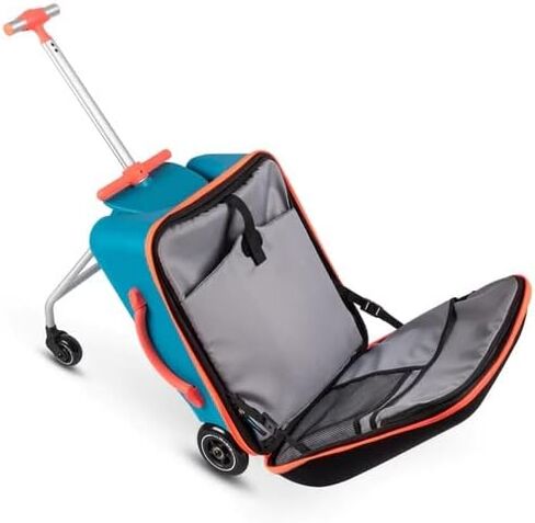 Micro Kickboard - Luggage Eazy - Foldable and Ride-able Swiss-Designed Luggage Case Carry-on for Kids, Ages 18 Months and Up (Forest Green) in Saudi Arabia