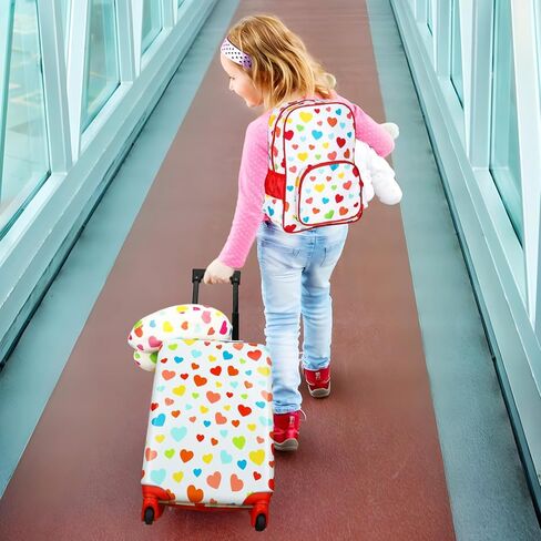 emissary Kids Luggage With Wheels For Girls, 3 piece luggage set, childrens luggage for girls with wheels, kids suitcases with wheels for girls, toddler suitcase for girls, travel luggage for kids in Kuwait