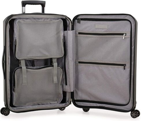 Traveler's Choice Pagosa Indestructible Hardshell Expandable Spinner Luggage, Black, Check-in Only in Kuwait