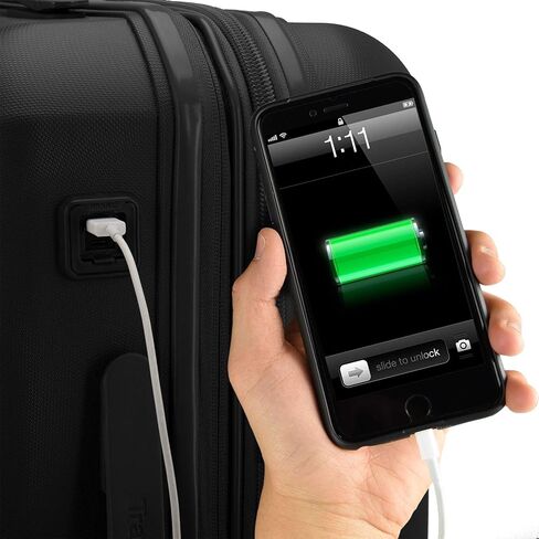 Traveler's Choice Pagosa Indestructible Hardshell Expandable Spinner Luggage, Black, Check-in Only in Kuwait