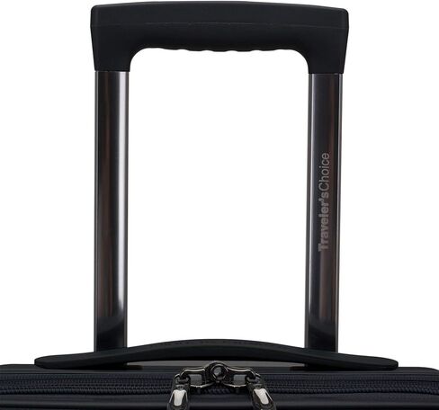 Traveler's Choice Pagosa Indestructible Hardshell Expandable Spinner Luggage, Black, Check-in Only in Kuwait