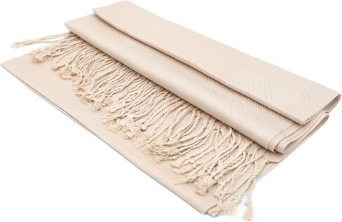 Achillea Large Soft Silky Pashmina Shawl Wrap Scarf in Solid Colors in Kuwait