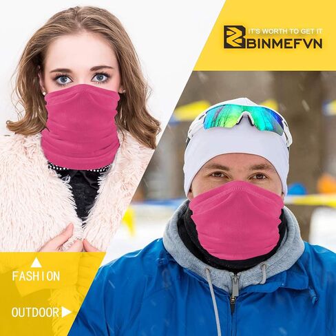B BINMEFVN Polar Fleece Neck Warmer - Windproof Winter Neck Gaiter Cold Weather Face Mask For Men Women - 1 Pack in Saudi Arabia
