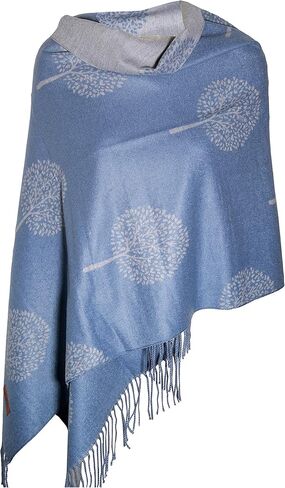 BLUE GREY LUXURY CASHMERE SCARF MULBERRY TREE PRINT REVERSABLE SUPER SOFT SUMMER WINTER SPRING SCARF UNISEX TRENDY PREMIUM QUALITY SCARFGIFT FOR HER HIM HER EVERYONE in Kuwait
