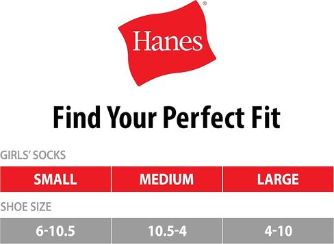 جوارب للكاحل للفتيات الصغيرات من Hanes 10 قطع in Saudi Arabia