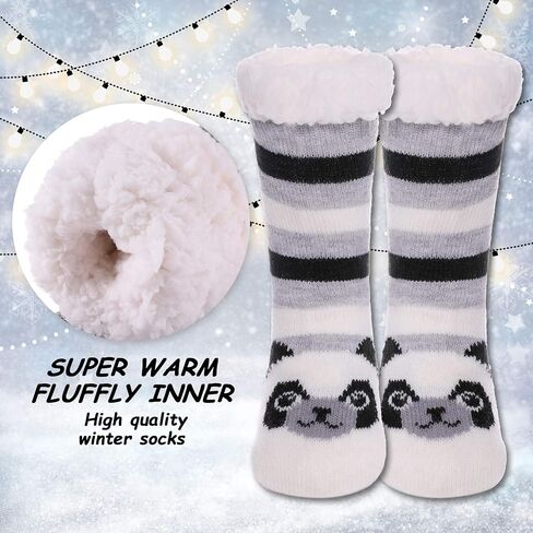 LANLEO بنين بنات لطيف الحيوان النعال الجوارب غامض لينة الدافئة سميكة صوف مبطن الشتاء الجوارب الاطفال الصغار جوارب عيد الميلاد in Kuwait