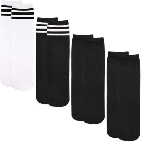 Kids Soccer Socks Toddler Soccer Socks Youth Soccer Socks Kids 4-6 Toddler Baseball Socks Youth Football Socks Black in Kuwait