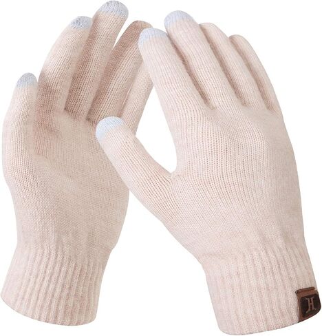 FZ FANTASTIC ZONE Women's Winter Touchscreen Wool Magic Gloves Warm Knit Fleece Lined for Women in Kuwait