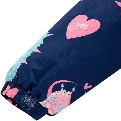 Girls Rain Jacket Kids Hooded Raincoat Windbreaker with Fleece Lining in Saudi Arabia