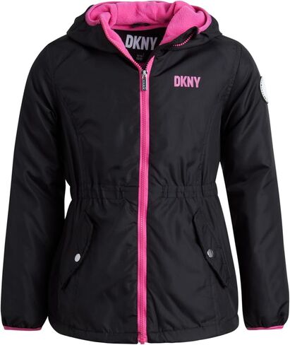 جاكيت شتوي للفتيات من DKNY - سترة أنوراك مبطنة بالصوف القطبي - معطف مقاوم للرياح معزول مقاوم للطقس للفتيات (7-16) in Kuwait