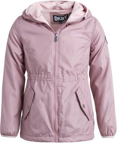 جاكيت شتوي للفتيات من DKNY - سترة أنوراك مبطنة بالصوف القطبي - معطف مقاوم للرياح معزول مقاوم للطقس للفتيات (7-16) in Kuwait