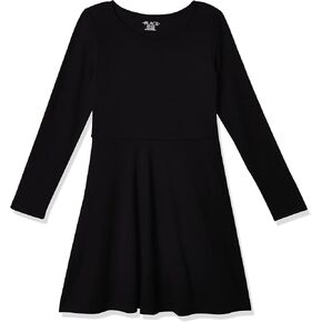 The Children's Place Girls' and Toddler Solid Long Sleeve Skater Dress in Kuwait