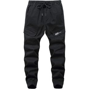 LOKTARC Boys' Pull-On Slim Fit Camo Cargo Jogger Pants