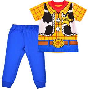 Disney Toy Story Boys’ T-Shirt and Jogger Set for Toddler and Little Kids – Blue/Yellow or Green/Grey