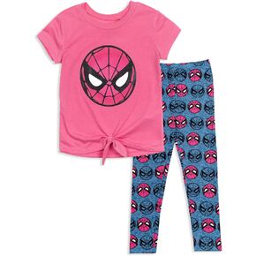 Marvel Spider-Man Avengers Captain America Guardians of the Galaxy Girls T-Shirt and Leggings Outfit Set Toddler to Big Kid in Saudi Arabia