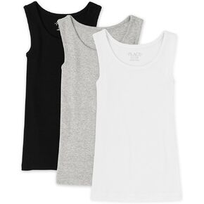 The Children's Place Girls' Basic Ribbed Tank, 3 Pack