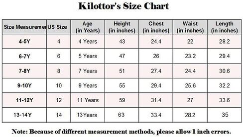 فستان Kilottor كاجوال فضفاض متوسط ​​الطول للفتيات مع جيوب لعمر 4-14 سنة KC101 in Kuwait