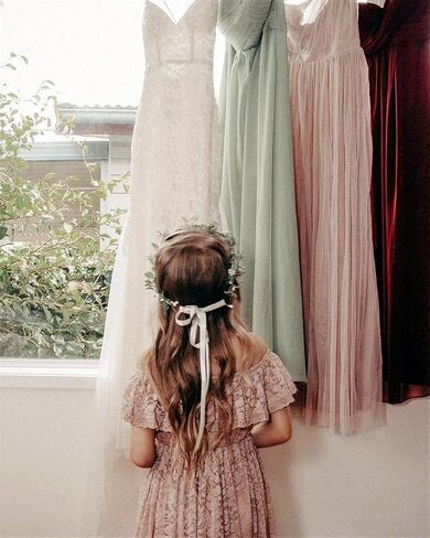 2Bunnies Girl Paisley Lace Back A-Line Straight Tutu Tulle Party Flower Girl Dress in Saudi Arabia