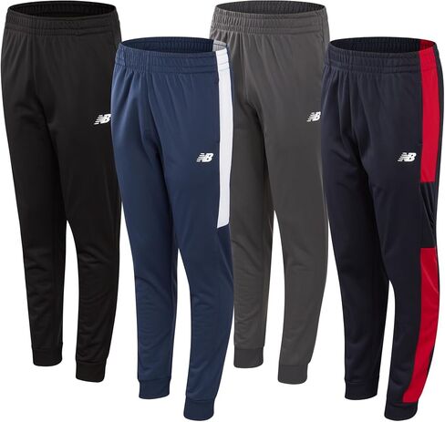 New Balance Boys’ Sweatpants – 4 Pack Active Tricot Jogger Sweatpants – Performance Track Pants with Pockets for Boys (4-20) in Saudi Arabia