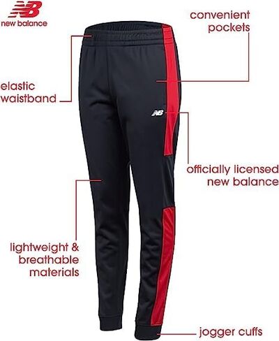 New Balance Boys’ Sweatpants – 4 Pack Active Tricot Jogger Sweatpants – Performance Track Pants with Pockets for Boys (4-20) in Saudi Arabia