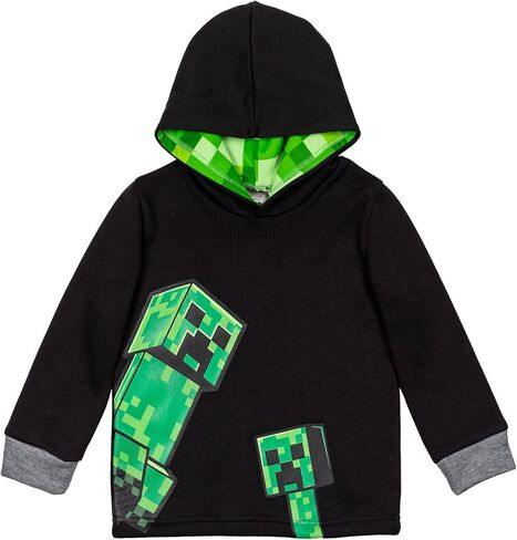 Minecraft Creeper Fleece Pullover Hoodie and Pants Outfit Set Little Kid to Big Kid in Kuwait