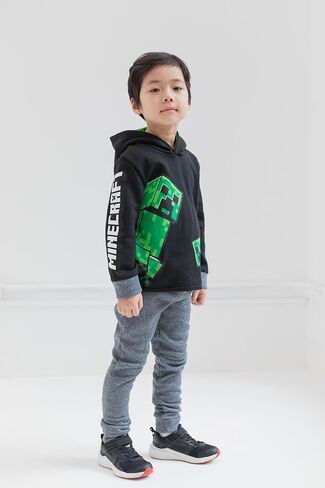 Minecraft Creeper Fleece Pullover Hoodie and Pants Outfit Set Little Kid to Big Kid in Kuwait