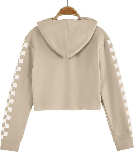 Meikulo Kids 2 Piece Outfits Girls Crop Tops Hoodies Long Sleeve Fashion Sweatshirts and Sweatpants in Kuwait