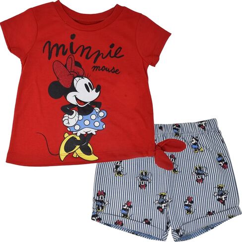 Disney Mickey Mouse & Friends Girls' 2-Piece T-Shirt and Shorts Set for Baby & Kids in Kuwait