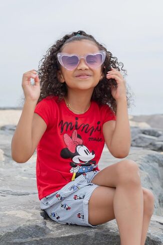Disney Mickey Mouse & Friends Girls' 2-Piece T-Shirt and Shorts Set for Baby & Kids in Kuwait
