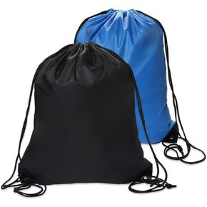 2 Pcs Black Drawstring Backpack Bags Sports Cinch Sack String Bags Drawstring Gym Bag Draw String Backpack Bulk Swimming String Bags in Saudi Arabia