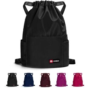 ZOORON Waterproof Drawstring Gym Backpack Bag for Men & Women, Sport Gym Sack Mini Travel Daypack