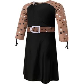 SNOW DREAMS Girls Swim Dress 3/4 Sleeve Modest Swimming Bathing Suits Tznius Beach Cover up Rush Guard