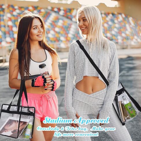 6 Pcs Clear Bag Stadium Approved Clear Tote Bag with Zipper Closure 12 x 12 x 6 Inch Clear Purse Clear Crossbody Bag with Adjustable Strap and Handles Clear Backpack Stadium Bags for Women Concerts in Saudi Arabia