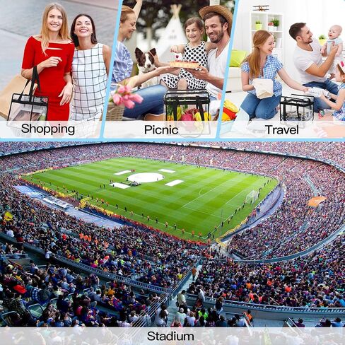 6 Pcs Clear Bag Stadium Approved Clear Tote Bag with Zipper Closure 12 x 12 x 6 Inch Clear Purse Clear Crossbody Bag with Adjustable Strap and Handles Clear Backpack Stadium Bags for Women Concerts in Saudi Arabia