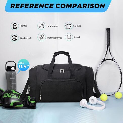Vorspack Small Sports Duffle Bag - 40L/21 Inches Gym Bag for Women and Men Lightweight Duffel Bag with Water Bottle Pocket for Sports Gym Travel - Army Green in Saudi Arabia