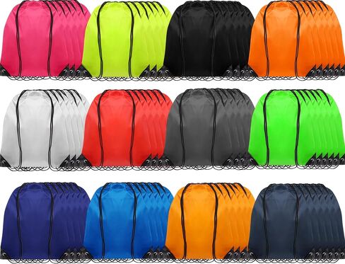 72Pcs Drawstring Bags Bulk 12 Colors Drawstring Backpack Cinch Bag Sport Gym Bags String Backpack Bag in Saudi Arabia
