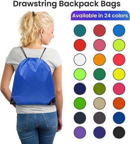 72Pcs Drawstring Bags Bulk 12 Colors Drawstring Backpack Cinch Bag Sport Gym Bags String Backpack Bag in Saudi Arabia