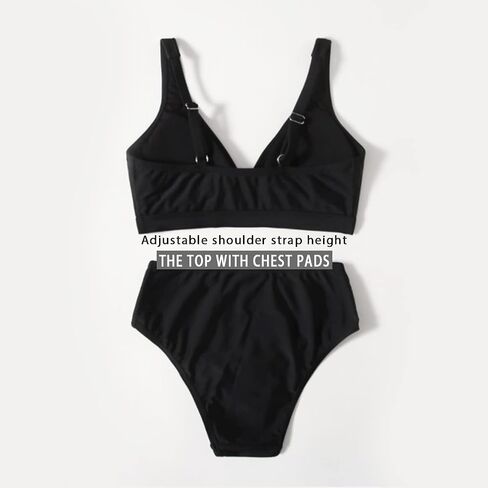 MIENOE Teen Girls' Swimsuits Two-Piece V-Neck Bikini Adjustable Shoulder Straps Swimsuit Kids Bikini with Chest Pad in Kuwait