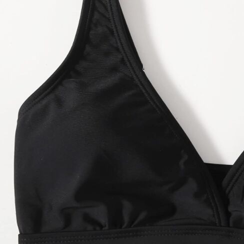 MIENOE Teen Girls' Swimsuits Two-Piece V-Neck Bikini Adjustable Shoulder Straps Swimsuit Kids Bikini with Chest Pad in Kuwait