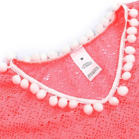 أغطية ملابس السباحة من DUSISHIDAN للفتيات مع شرابة بوم بوم لطيفة مقاس واحد 6-12 سنة in Kuwait