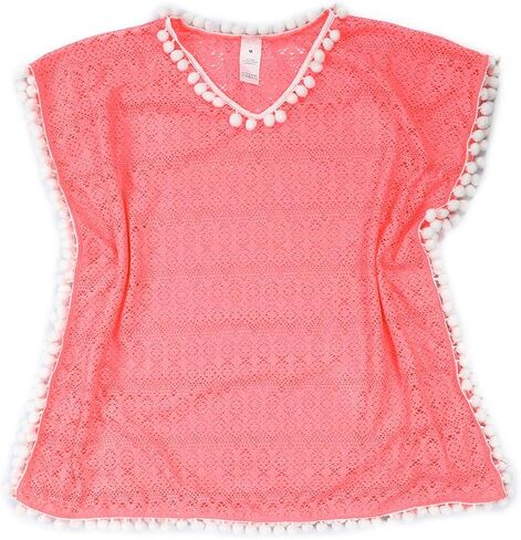 أغطية ملابس السباحة من DUSISHIDAN للفتيات مع شرابة بوم بوم لطيفة مقاس واحد 6-12 سنة in Kuwait