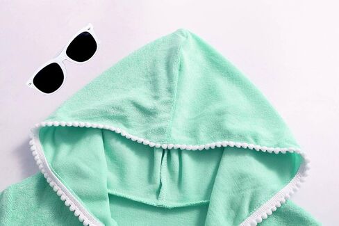 Hiiraggle Girls Swim Cover Up Terry Swimsuit Coverup Kids Zip-Up Beach Pool Bathing Suit Robe with Sunglasses in Kuwait