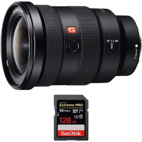 Sony (SEL1635GM FE 16-35mm F2.8 GM Wide-Angle Zoom Lens Full-Frame E-Mount Cameras w/Sandisk Extreme PRO SDXC 128GB UHS-1 Memory Card in Saudi Arabia