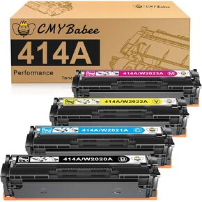 CMYBabee Compatible 414A Toner Cartridge 4 Pack Replacement for HP 414A 414X W2020A for Color Laserjet Pro MFP M479fdw M479fdn M454dw M454dn M479 Printer Ink W2021A W2022A W2023A W2020X W2021X W2022X in Kuwait